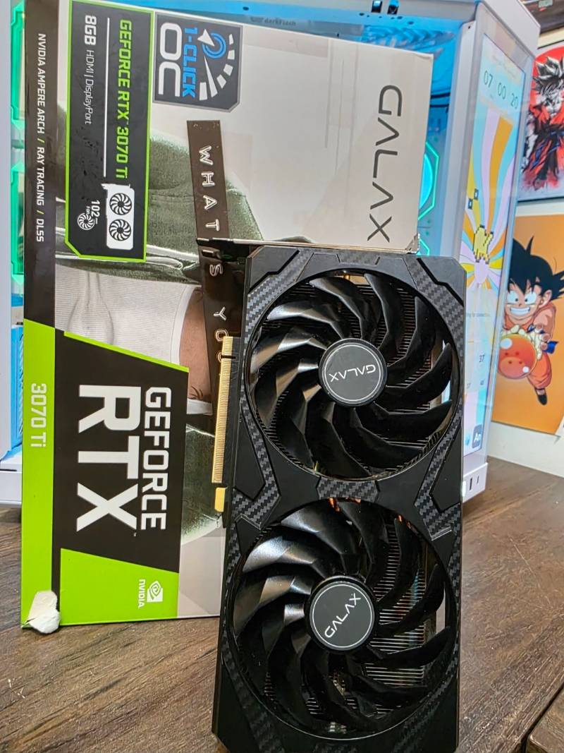 RTX 3070 TI Placa de Vídeo Galax Geforce RTX 3070 Ti 1-click Oc Lhr 8GB 256bit GDDR6X