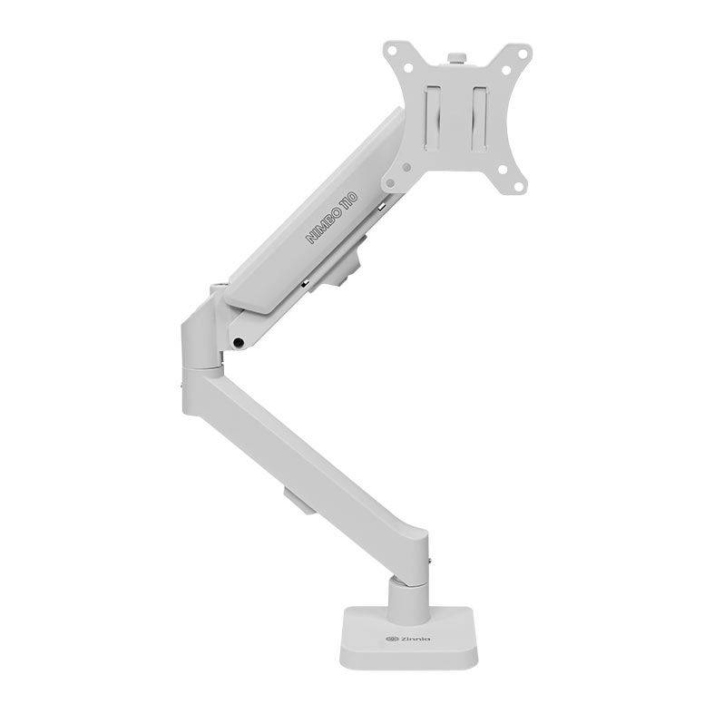Suporte Articulado Com Pistao a Gas Para Monitor Zinnia Nimbo 110, 13 Pol. a 32 Pol., Branco