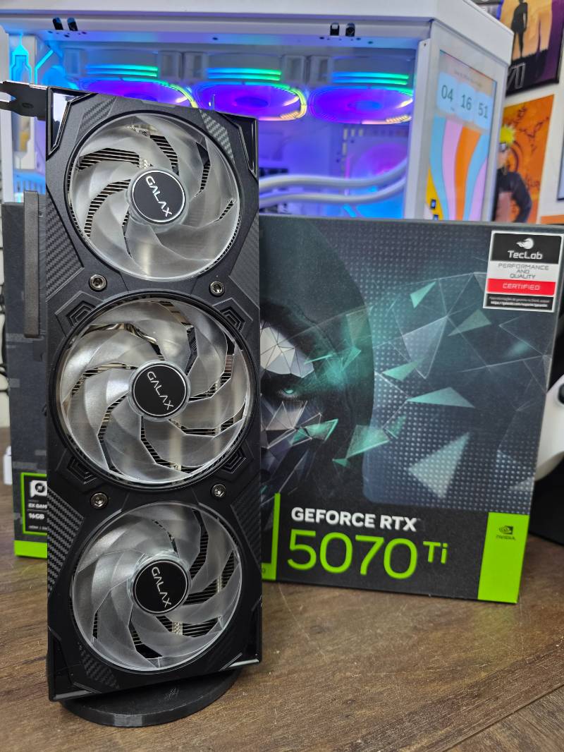 RTX 5070 TI  EX Gamer 16GB Placa de Vídeo Galax GeForce 1-Click OC, ARGB, GDDR7, DLSS 4, Ray Tracing