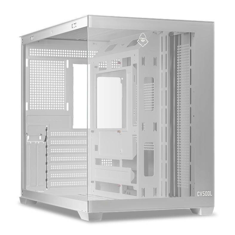 Gabinete Gamer Mancer CV500L, Mid Tower, Lateral De Vidro, Branco