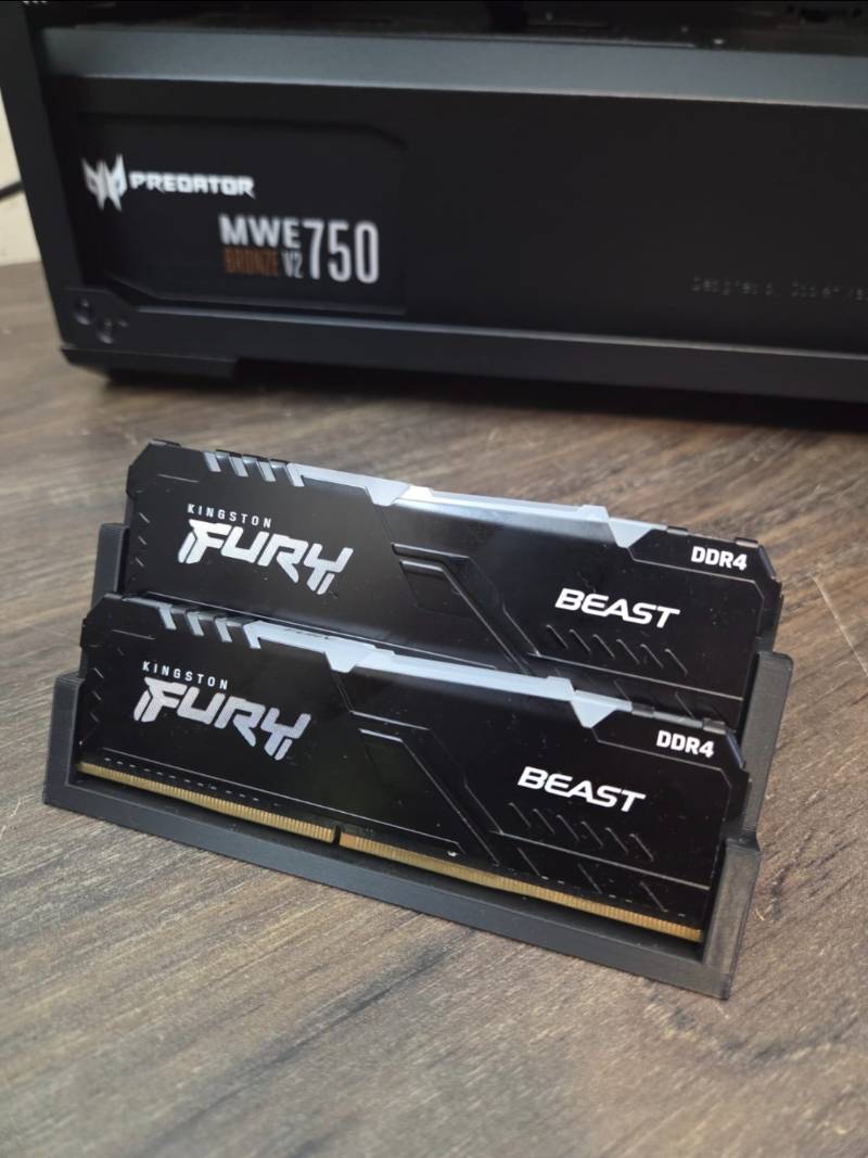 16GB (2x8GB) Memória Ram HyperX Fury RGB, 3200MHz, DDR4, CL16, Preto 