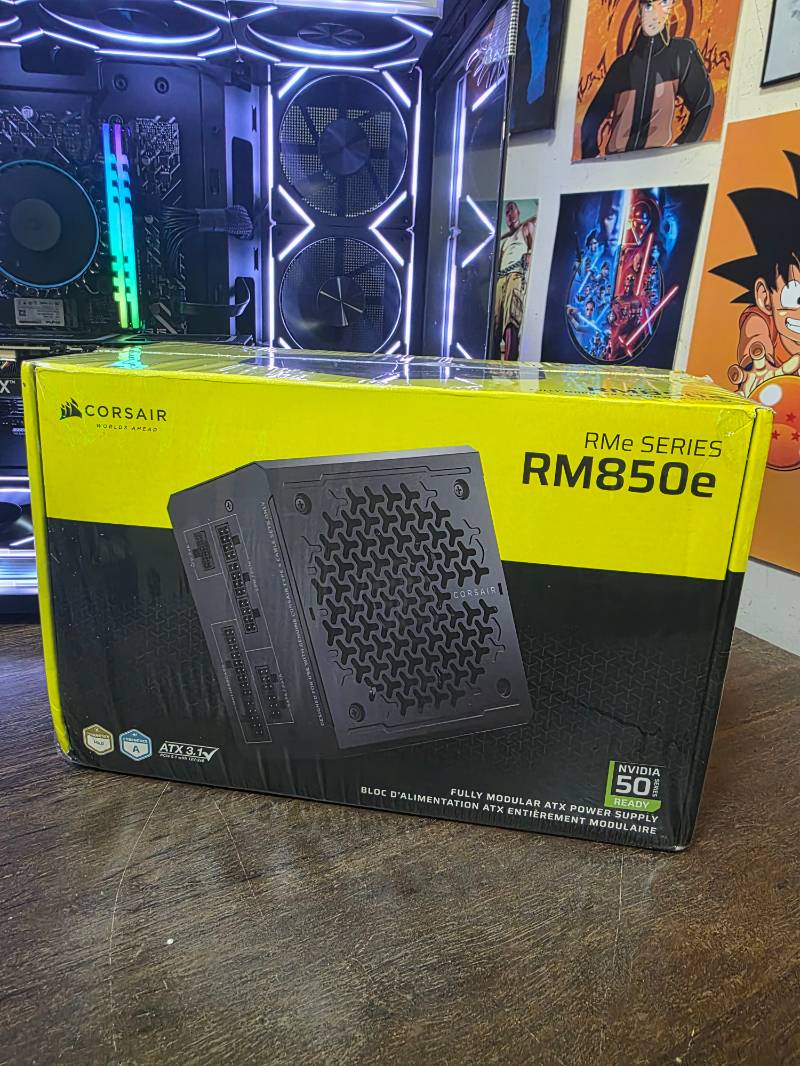 Fonte Corsair RM850e RMe Series 2025, 850W, ATX 3.1, PCIe 5.1, Cybenetics GOLD Certified, Full Modular, Preto