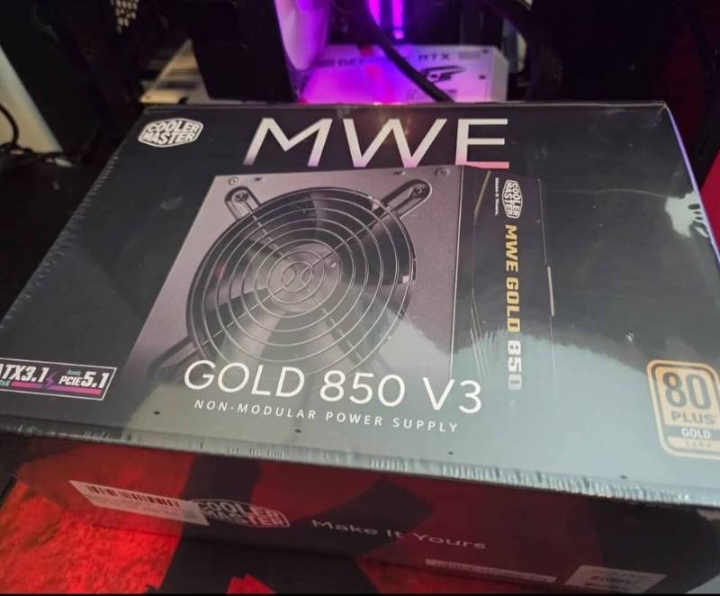 850w Fonte Cooler Master MWE Gold 850 V3, 850W, 80 Plus Ouro, ATX 3.1, PFC Ativo