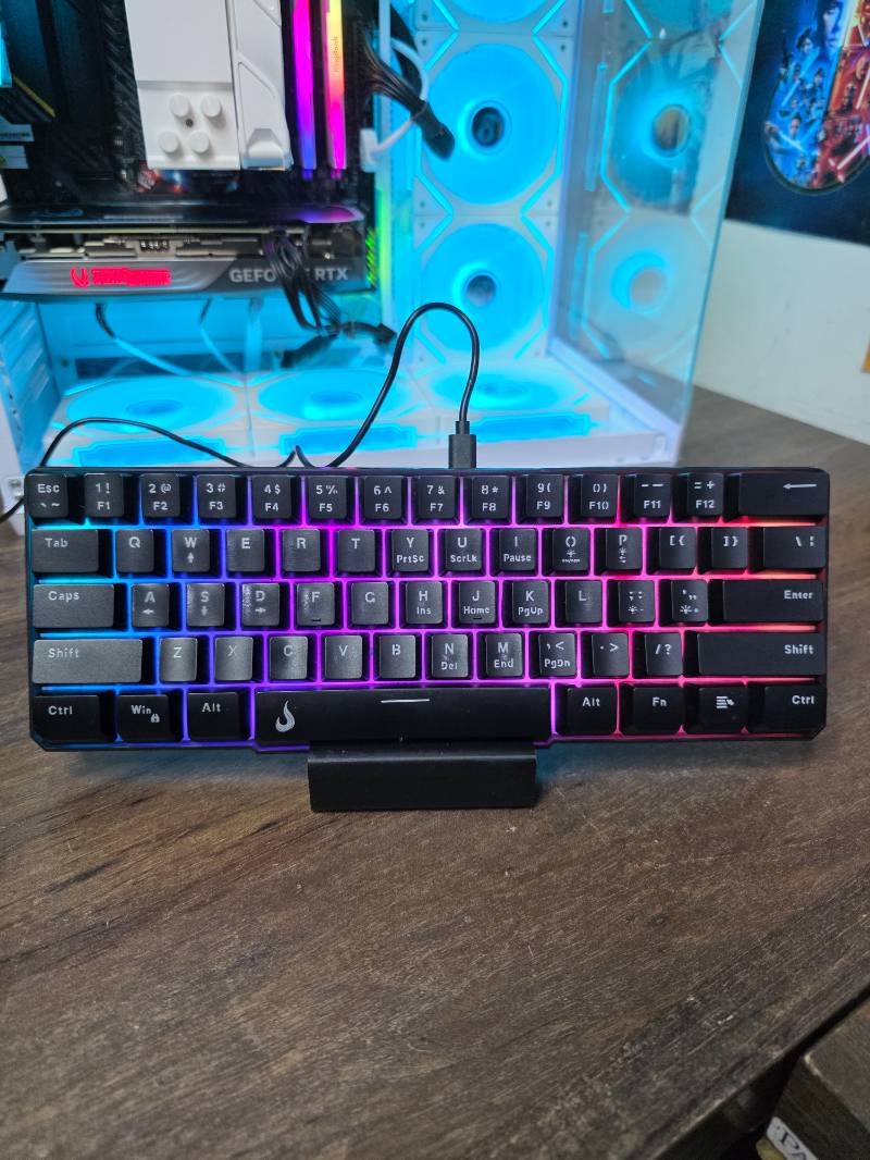 Teclado Semi Mecânico Gamer Rise Mode G2 Mini, RGB, USB-C, Layout 60%, Preto - RM-TG-02-B