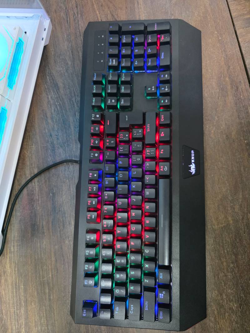 Teclado Gamer Mecânico, Anti-ghosting, Switch Azul, Com Iluminação LED, Kp-tm005, Knup