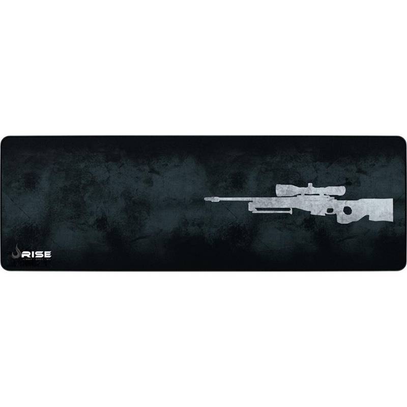 Mousepad Gamer Rise Mode Speed, Sniper, Estendido (900x300mm), Cinza, Borda Costurada - RG-MP-06-SPG
