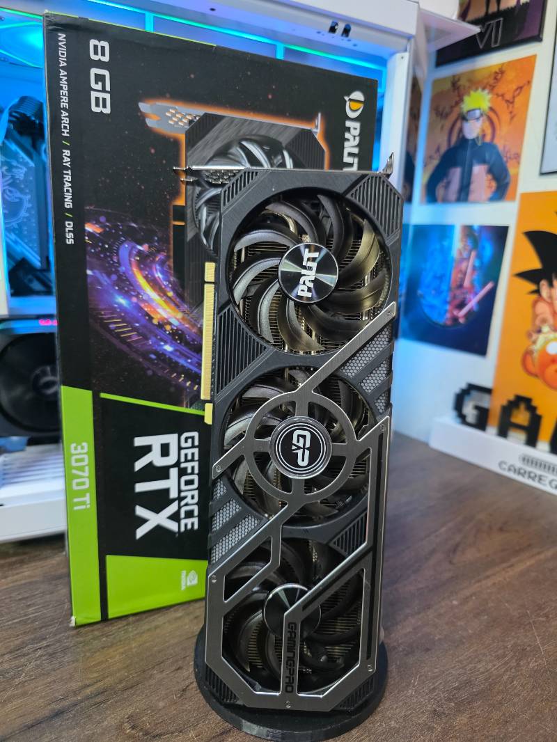RTX 3070 Ti GamingPro, Placa de Vídeo Palit NVIDIA GeForce , LHR, 8GB, GDDR6X, DLSS, Ray tracing RTX3070TI