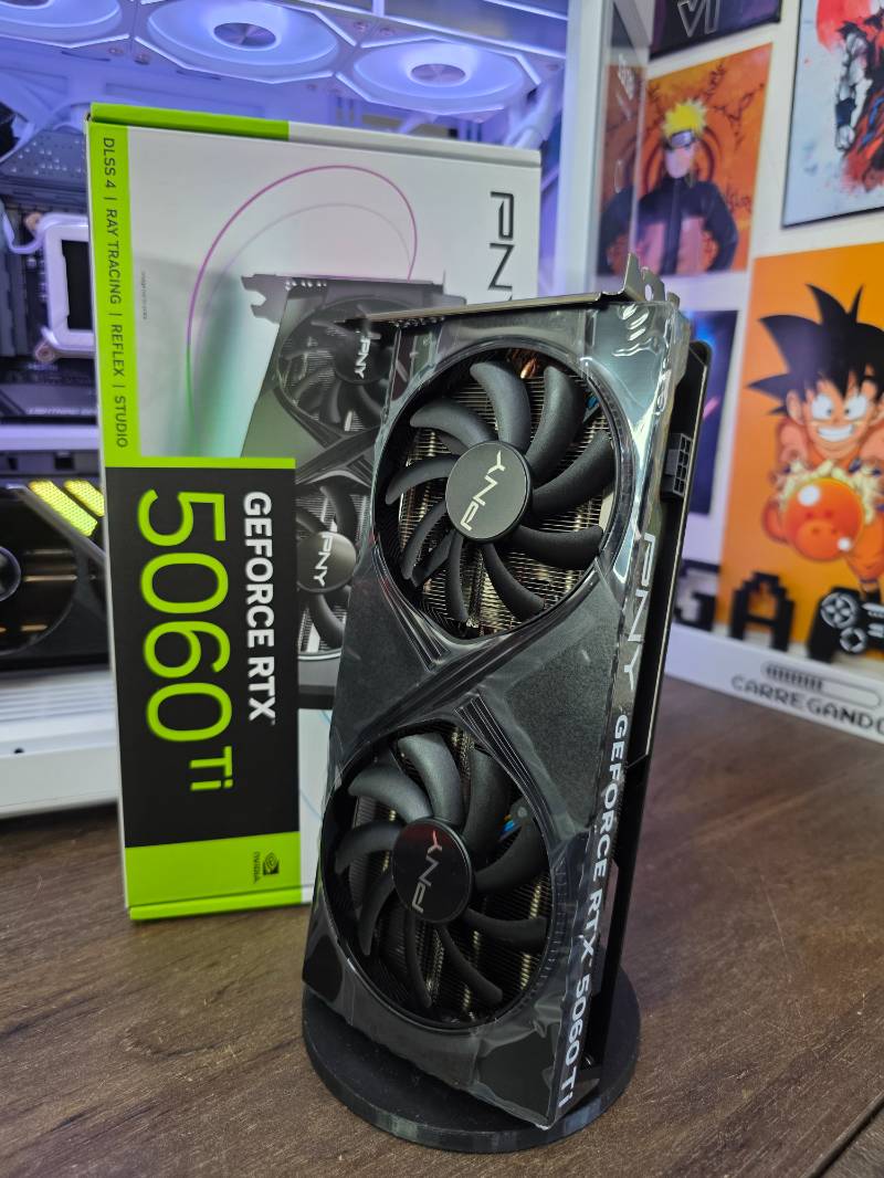 RTX5060TI Placa De Vídeo Pny Nvidia Geforce RTX 5060 Ti Dual Oc, 8GB, Gddr7, Dlss, Ray Tracing