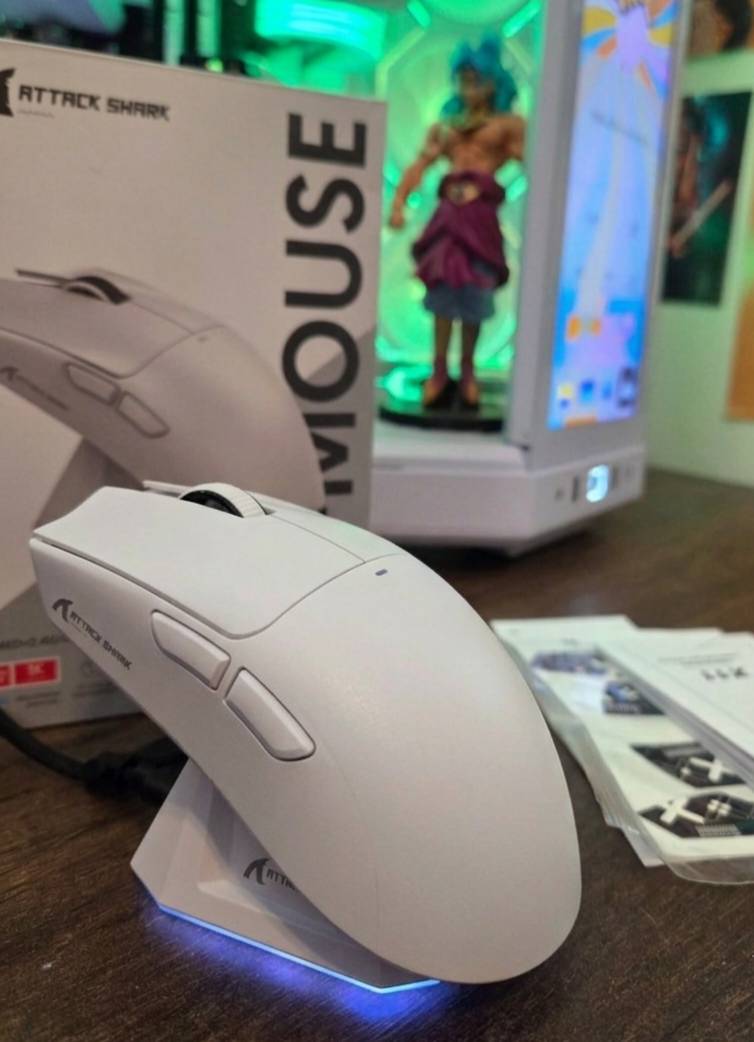 Mouse Gamer Sem Fio Attack Shark X11, RGB, 22000 DPI
