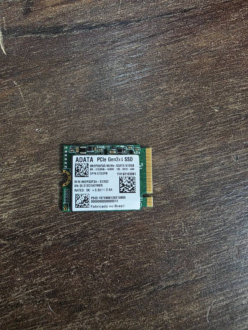 512GB SSD M.2 NVMe ADATA PCIe Gen3x4 IM2P33F3A – Leitura de até 2000MB/s