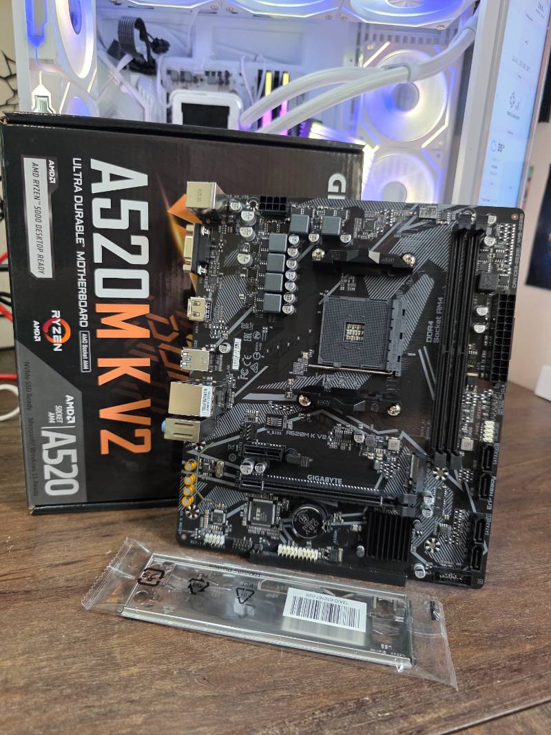 A520M K B2 Placa Mãe Gigabyte, Chipset A520, AMD AM4, MATX, DDR4
