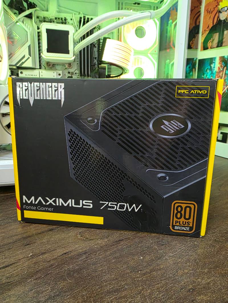 750w Fonte Alimentação Gamer 750w Bivolt 80plus Bronze Silencioso