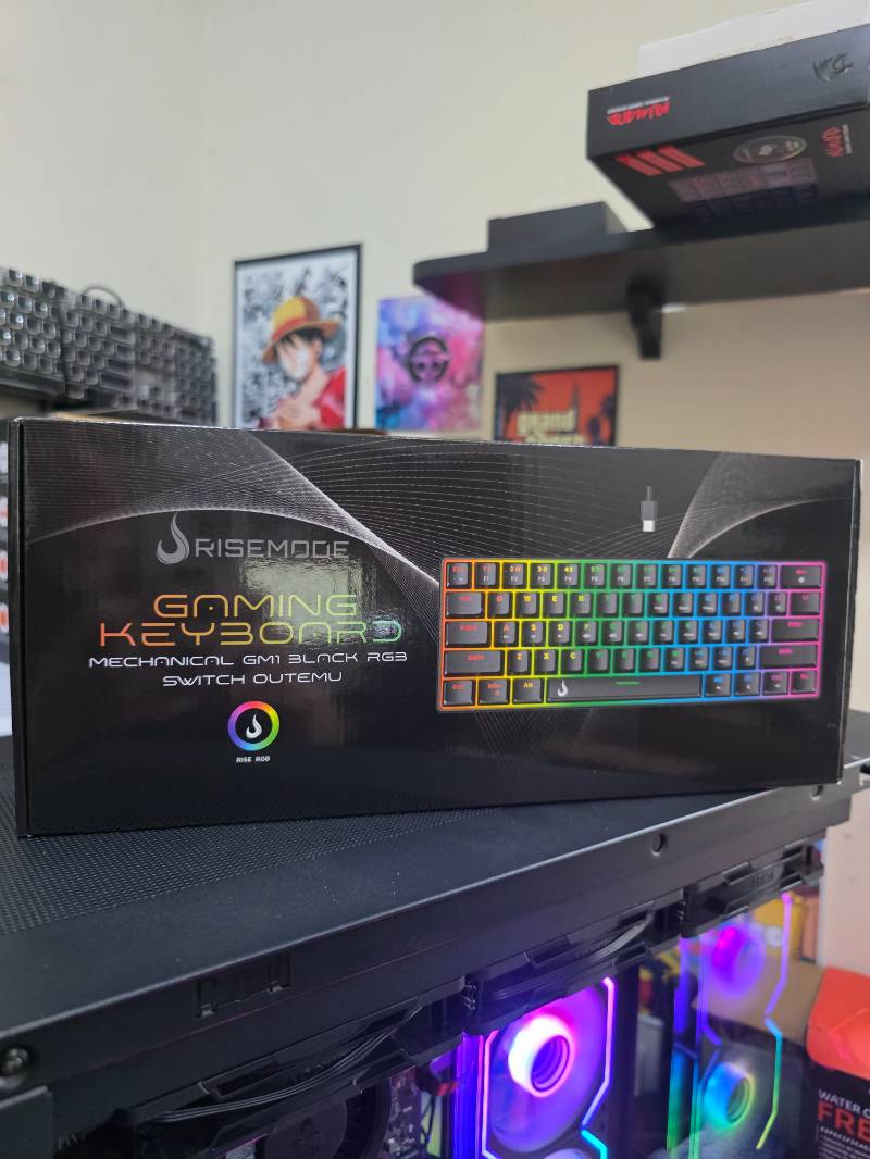 Teclado Mecânico Gamer Rise Mode GM1 Black, RGB, Switch Outemu Brown - RM-TCM-GM1-BBRO