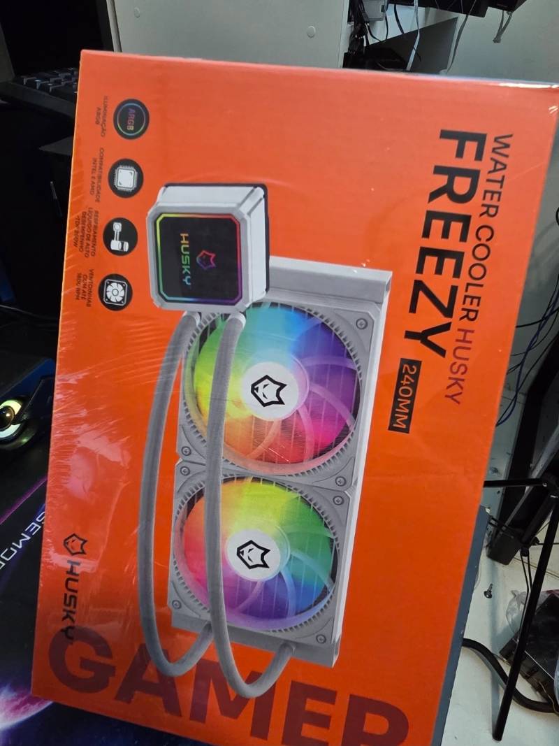 Water Cooler Husky Freezy, Iluminação ARGB, 240mm, AMD e Intel, Branco