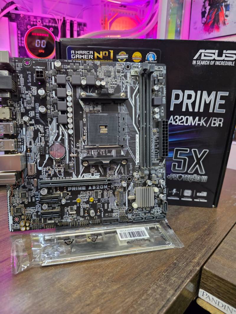 A320M Placa Mae Asus Prime A320M-K/BR DDR4 Socket AM4 Chipset AMD A320