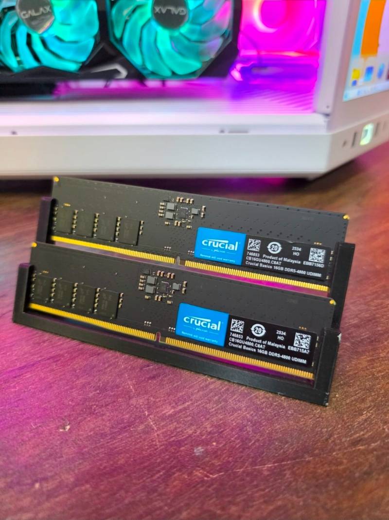 32GB (2x16GB) Memória DDR5 Crucial, 16GB, 4800MHz