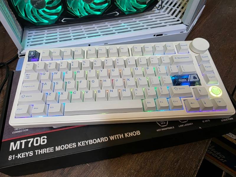 Teclado Gaming Mecânico Onikuma TRIMODE RGB - MT706 75%
