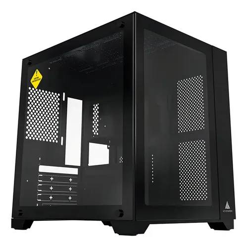 Gabinete Gamer Aquarium, Mid-Tower, Lateral de Vidro, Preto