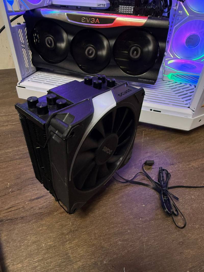 Air cooler - PCYES Frost Pulse ARGB - Black Vulcan - TDP 180W - Cooler pra processador 