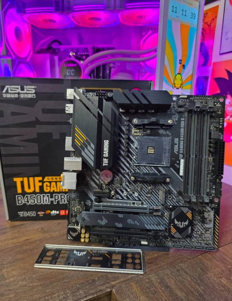 B450M Asus TUF Gaming B450M-PRO S, Placa Mãe, Chipset B450, AMD AM4, mATX, DDR4
